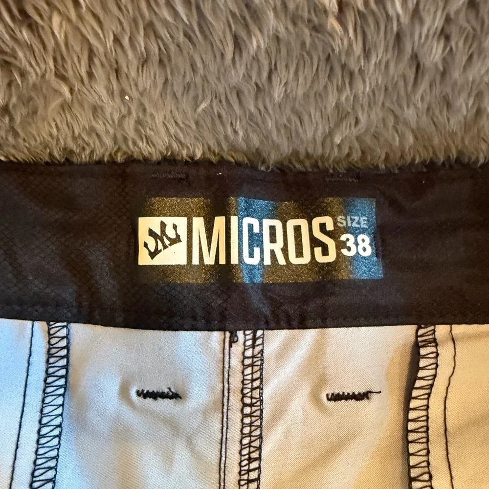 NWT Micros Black and Gray Hybrid Shorts